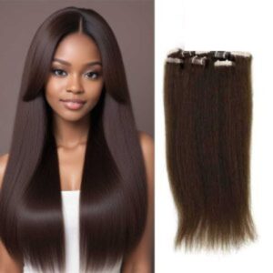 Kinky Straight Dark Brown Normal Tape