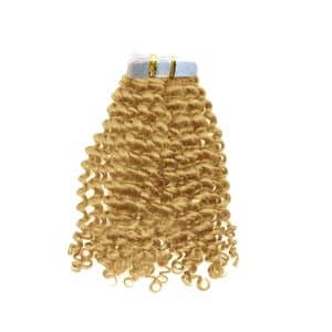 Loose Curly White Blonde Normal Tape