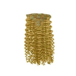 Loose Curly White Blonde Clip-in Hair Extensions